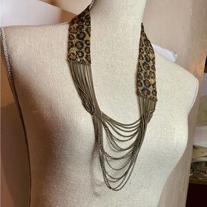Leopard Print Chain Necklace